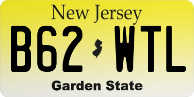 NJ license plate B62WTL