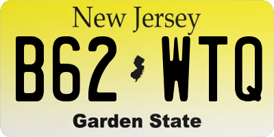 NJ license plate B62WTQ