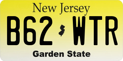 NJ license plate B62WTR