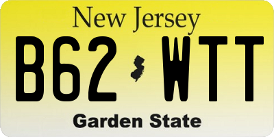 NJ license plate B62WTT