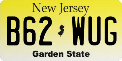 NJ license plate B62WUG