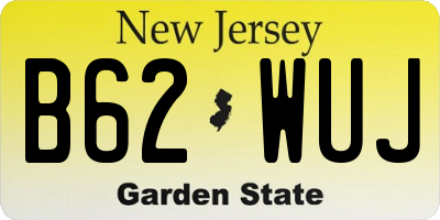 NJ license plate B62WUJ