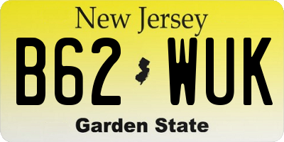 NJ license plate B62WUK