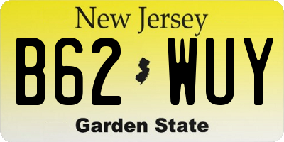 NJ license plate B62WUY