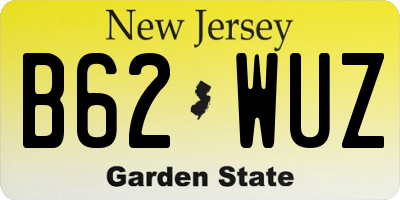 NJ license plate B62WUZ