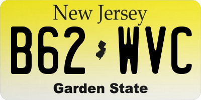 NJ license plate B62WVC