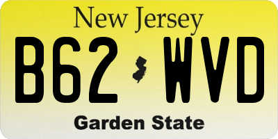 NJ license plate B62WVD