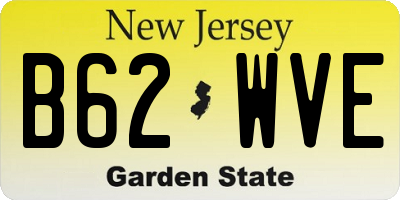 NJ license plate B62WVE