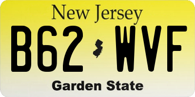 NJ license plate B62WVF