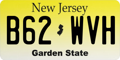 NJ license plate B62WVH