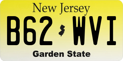 NJ license plate B62WVI