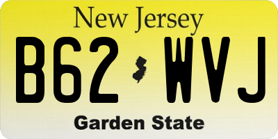 NJ license plate B62WVJ