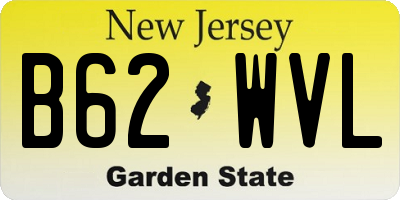 NJ license plate B62WVL