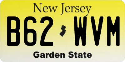 NJ license plate B62WVM