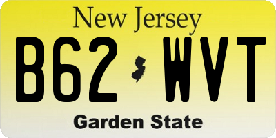 NJ license plate B62WVT