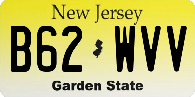 NJ license plate B62WVV