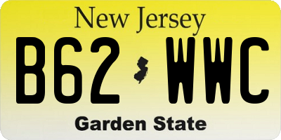 NJ license plate B62WWC