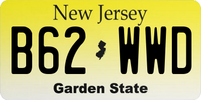 NJ license plate B62WWD