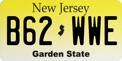 NJ license plate B62WWE