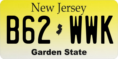 NJ license plate B62WWK
