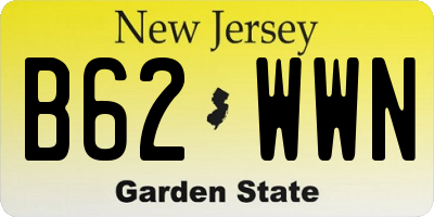 NJ license plate B62WWN