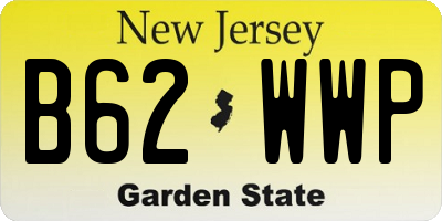 NJ license plate B62WWP