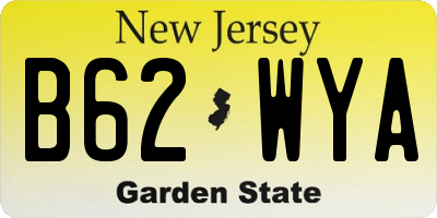 NJ license plate B62WYA