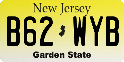 NJ license plate B62WYB