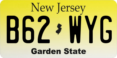 NJ license plate B62WYG