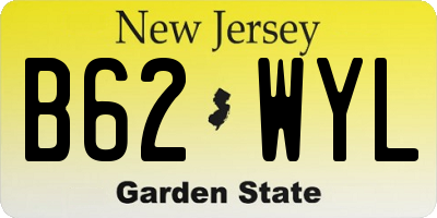 NJ license plate B62WYL