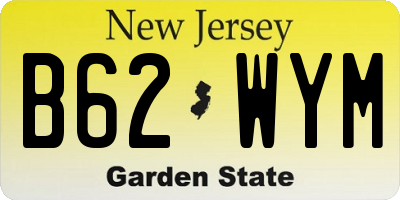 NJ license plate B62WYM