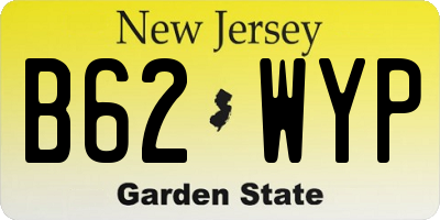 NJ license plate B62WYP