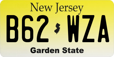 NJ license plate B62WZA