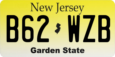 NJ license plate B62WZB