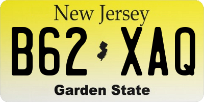 NJ license plate B62XAQ
