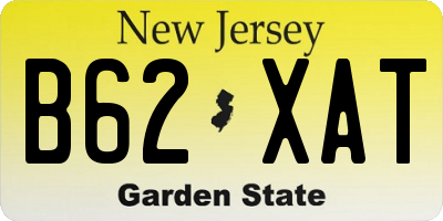 NJ license plate B62XAT