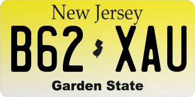 NJ license plate B62XAU