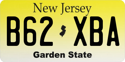 NJ license plate B62XBA