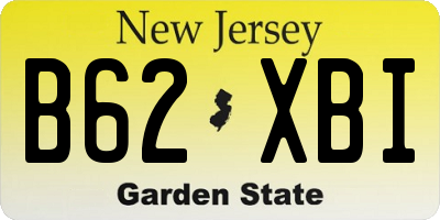 NJ license plate B62XBI