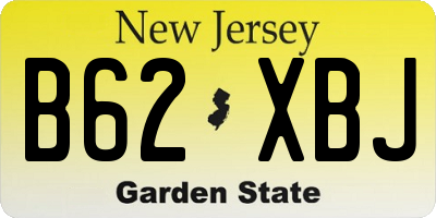 NJ license plate B62XBJ