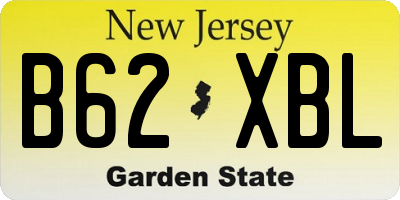 NJ license plate B62XBL