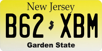 NJ license plate B62XBM