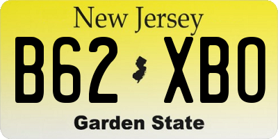 NJ license plate B62XBO