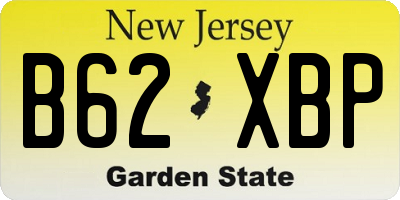 NJ license plate B62XBP