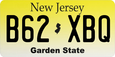 NJ license plate B62XBQ
