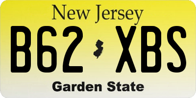 NJ license plate B62XBS