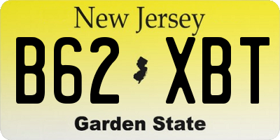 NJ license plate B62XBT