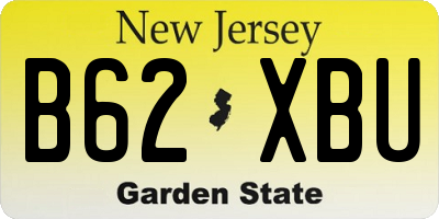 NJ license plate B62XBU