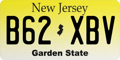 NJ license plate B62XBV