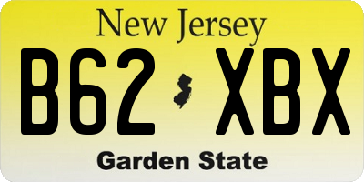 NJ license plate B62XBX